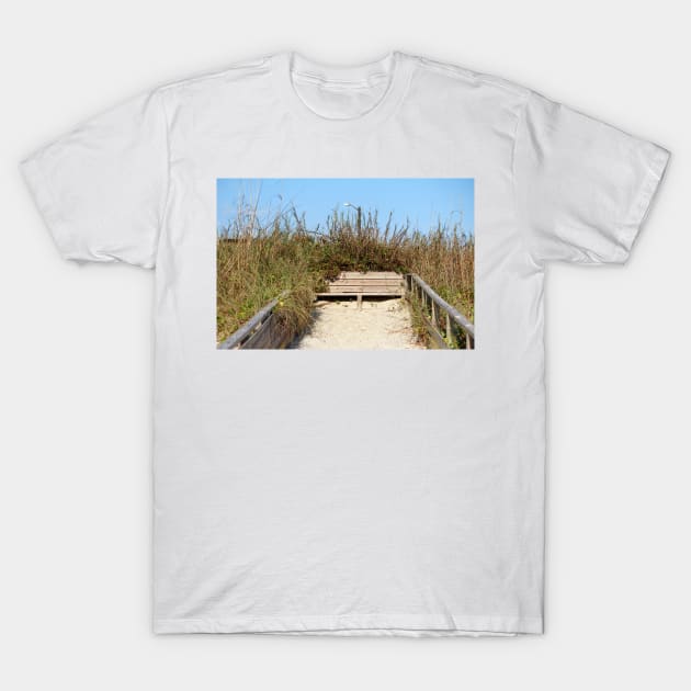 Beach Bench T-Shirt by Cynthia48